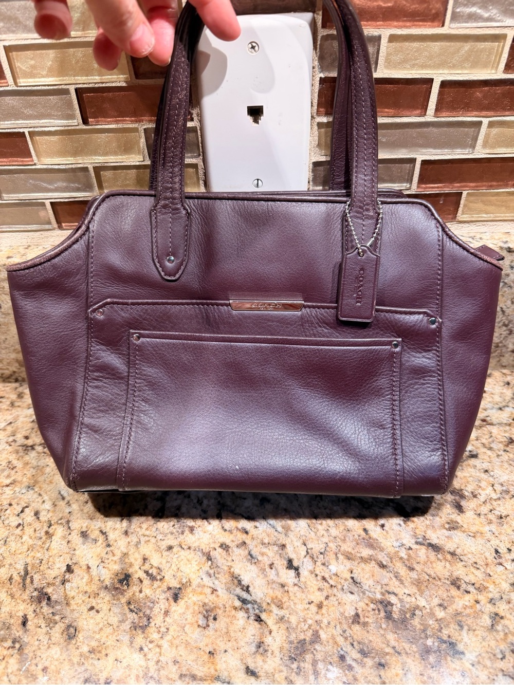 2014 COACH F32944 TAYLOR BETTE BLACK LEATHER MINI TOTE CROSS-BODY BAG EUC, $258